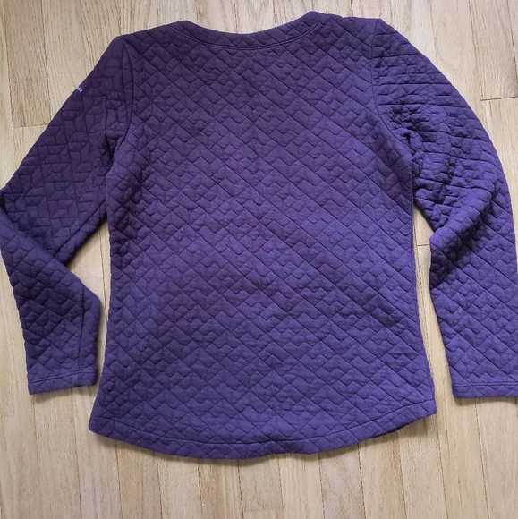 Columbia Purple Quilted Long Sleeve Sweatshirt - Picture 6 of 6